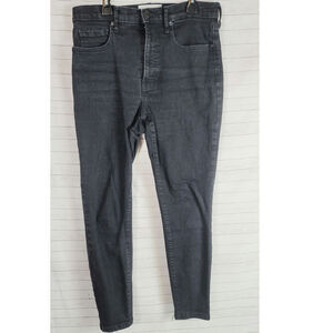 EVERLANE THE HIGH RISE SKINNY JEAN IN BLACK, SZ 30 REG